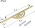 2Pack Brushed Gold Drawer Pulls, Half Moon Zinc Alloy Drop Handle for Kitchen Furniture Wardrobe Cupboard