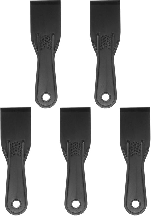 5pcs Putty Knives, 2" Width, 6mm Thin Flexible Plastic Scrapers for Taping, Drywall, Painting, Wall Scratching