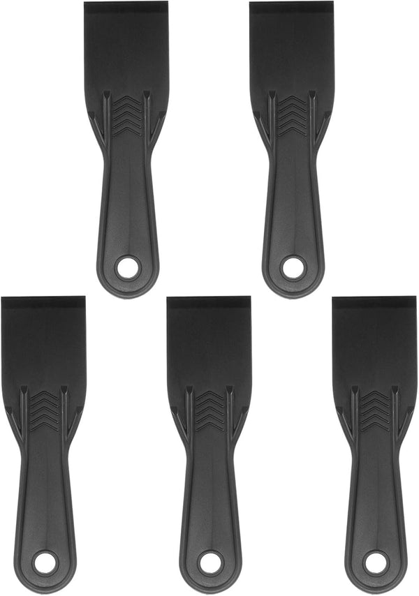 5pcs Putty Knives, 2" Width, 6mm Thin Flexible Plastic Scrapers for Taping, Drywall, Painting, Wall Scratching