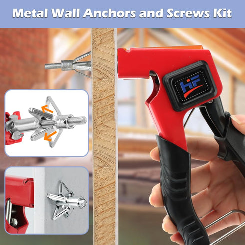 36PCS Molly Bolts for Drywall, Heavy Duty Hollow Wall Anchors with Setting Tool Kit