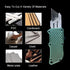 5PCS Caressolove Automatic Utility Knife, Green Razor Blades Pocket Knife, Box Cutters Retractable Heavy Duty, Premium