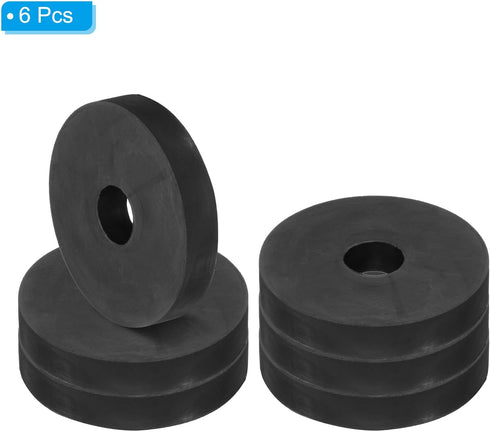 PATIKIL Multi Purpose Rubber Spacer, 6 Pcs 2.4"OD 0.59"ID 0.4"Thickness Neoprene Isolation Pads for Car Accessories