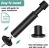 KOLAKO Black Door Stops, 4 Pack Hydraulic Shock Absorbent Door Stoppers for Wall, Matte Black