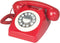 TelPal Corded Retro Phone, Red 80's Classic Telephone, Landline/Wired Antique Phone for Home, Office, Hotel