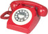 TelPal Corded Retro Phone, Red 80's Classic Telephone, Landline/Wired Antique Phone for Home, Office, Hotel