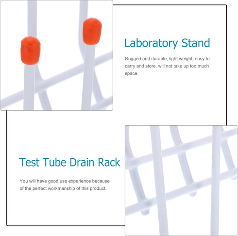 UKCOCO Wall Mounted Laboratory Drying Rack, 24 Pegs Metal Glassware Drying Rack for Laboratory