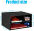EMERIT 2 Printer Stand Shelf with Storage Wood Desk Paper Organzier for Home/Office,Printer Riser, Tire