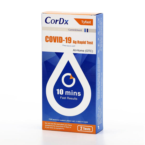 CorDx TyFast at Home COVID 19 Antigen Rapid Test Kit, Easy, Accurate,