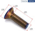 6pcs Steering Wheel Screw Bolts Taper M5×0.8 Length 15mm, Burnt Titanium Finish Flat Head