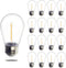 Jslinter S14 1W Outdoor String Lights Bulbs, Shatterproof & Waterproof, 2200K Warm White, 11W Equivalent, E26 Base