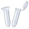 2ml Sterile Microcentrifuge Tubes - Pack of 500 with Safe-Lock Cap, Round Bottom Centrifuge Tubes