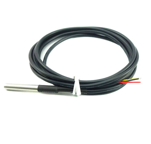 3PCS DS18B20 Waterproof Stainless Steel Temperature Sensor Digital Probe Cable, Temperature Range (-55?~ +125?)