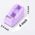 Desktop Tape Dispenser, Heavy Duty Floral Office Tape Dispensers, Weighted Non-Skid Base, Macaron Pink