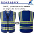 Reflective Safety Vest for Men Women, High Visibility Mesh Vest with 5 Pockets and Zipper Front, Meets ANSI/ISEA