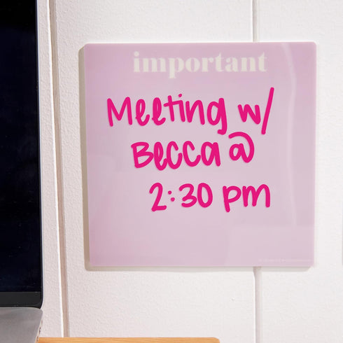 Erin Condren Reusable Sticky Notes 6-Pack - Stick and Re-Stick with Wet- or Dry-Erase Markers
