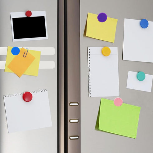 Magnetic Board Frameless Stainless Iron Strips, Magnetic Bulletin Bar Board with 10 Colorful Magnets for School Office
