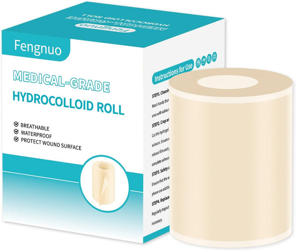 Fengnuo Medical-Grade Hydrocolloid Roll 2" x 6.56ft Versatile Wound Care & Acne Patch