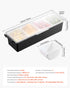 4 VEVOR Chilled Condiment Server, Compartment Ice Cooled Condiment Serving Container, Chilled Garnish Tray Bar Caddy
