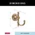 Delta MYN35-CZ Mylan Towel Hook, Champagne Bronze