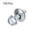 uxcell #14 x 3/4" Self Drilling Screws - 100pcs Zinc Plated Steel Roofing Screws with Rubber Washer
