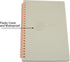 Yansanido Spiral Notebook, 6 Pcs, A5 White Thick Plastic Hardcover, 7mm College Ruled, 80 Sheets, 6 White A5