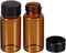 PATIKIL 10mL Reagent Media Bottle, 12 Pack Round Glass Storage Bottles with Plastic Screw Cap, Brown