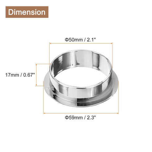 uxcell 4Pcs Cable Hole Cover, 2 inch ABS Grommet for Office Desk Cable Organizer, Silver