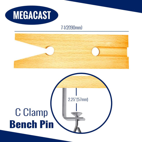V-Slot C-Clamp Bench Pin Clamp - Jewelers Tool Mount for Table Workbench