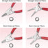 External Circlip Pliers with Bent Jaw, 5-Inch Snap Ring Pliers for Retaining and Removing Hoses