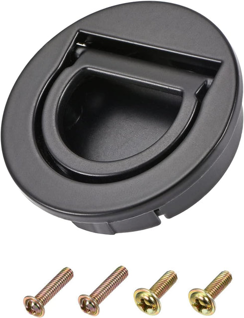Flush Ring Pull Handles, 1Pcs Zinc Alloy Flush Pull Slam Latch (35mm/1.38") with Screws for Sliding Door
