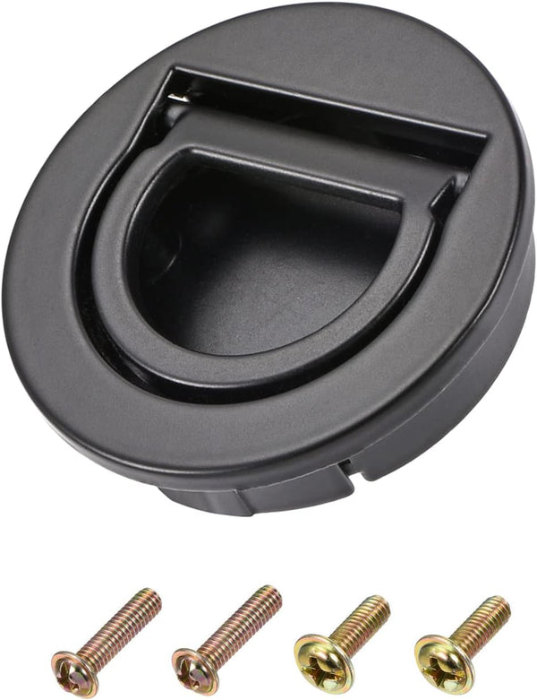 Flush Ring Pull Handles, 1Pcs Zinc Alloy Flush Pull Slam Latch (35mm/1.38") with Screws for Sliding Door