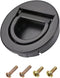 Flush Ring Pull Handles, 1Pcs Zinc Alloy Flush Pull Slam Latch (35mm/1.38") with Screws for Sliding Door