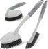 Mgitecy 3 Pack Heavy Duty Scrub Brush Set for Household Use, Long Scrub