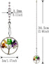 2-Pack 12 inch Ceiling Fan Pull Chain Extender, Colorful Tree of Life Decorative Art Pendants with Ball Chain