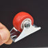 1 Inch Rigid No-Swivel Plate Casters Small Rubber Wheels for Furniture and Workbench 6 Packs (Free Screws)