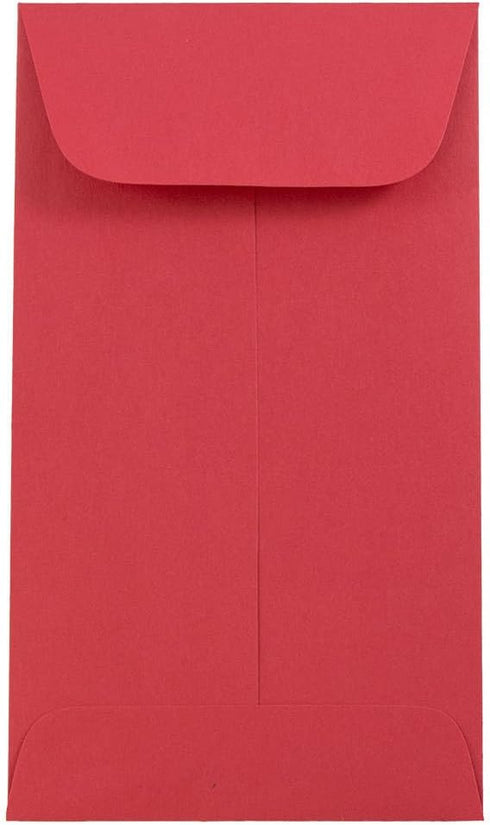 JAM PAPER #5.5 Coin Business Envelopes - Red Recycled - 3 1/8 x 5 1/2 - 50/Pack