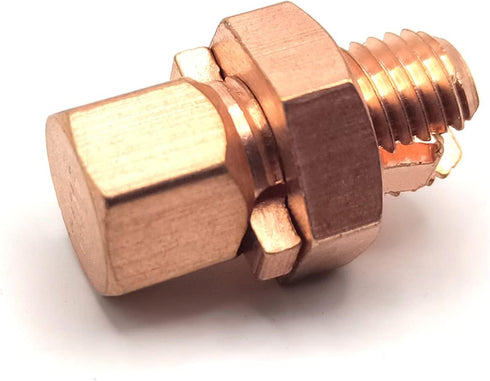 10PCS Split Bolt Connectors - Copper Grounding Wire Clamps with Heat Shrink Tube for Ground Bonding (4AWG - 10AWG)