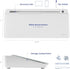 VIVO Glass 16 x 7 inch Dry Erase Board with Storage, Desktop Whiteboard Organizer with Hidden Compartments, DESK-WB16A