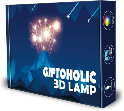 3D 16 GIFTOHOLIC Truck Bedside Lamp, Lorry Illusion Hologram Night Light Colors Changing with Remote Control Kids