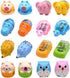 Cartoon Animal Pencil Sharpeners, Cute Two-Holes Plastic Sharpener, School Student Stationery Supplies (Set of 16)
