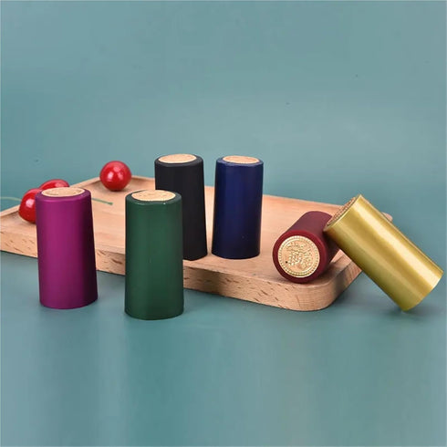 hougna 500pcs Heat Shrink Film Sealing Cap Wine Bottle Film Wine Heat Shrinkable Cap(Rose Red)