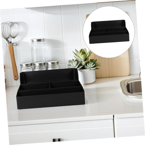 Countertop Commercial Tea Shop Organizer with Paper Cup Dispenser Straw and Spoon Holder Versatile Storage for Lids