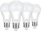 A19 LED Light Bulbs, 100 Watt Equivalent, HengBo 6500K Daylight White, 12W 1200 Lumens, Non-Dimmable, 4 Pack