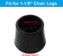 Auvotuis 8Pcs 1-1/8 Inch (28mm) Chair Leg Tips Caps, Round Rubber Non-Slip Folding Chair Leg End Caps Black Furniture