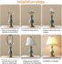 8 Inch Lamp Harp, 2 Set Black Lamp Shade Holder with Finial, DIY Detachable Replacement Adapter for Table & Floor Lamps
