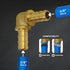 Supply Giant QYMO0038-10 PEX 90 Degree Elbow Barb Pipe Fitting, 3/8 Inch, Brass