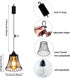 3X 4*AA Outdoor Chandelier Pendant Light for Gazebo Battery Operated Boho Hanging Lamp with Remote Decorative Lights