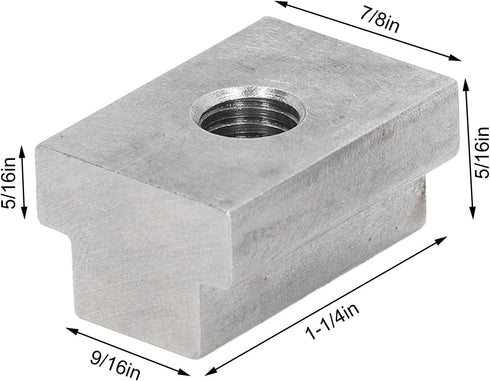 Keenso 4 Sets 3/8 Inch-16 Pickup Bed Rail T Slot Nuts, Truck Compartments Stainless Steel Bed Rail Nut Screw Kit