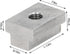 Keenso 4 Sets 3/8 Inch-16 Pickup Bed Rail T Slot Nuts, Truck Compartments Stainless Steel Bed Rail Nut Screw Kit