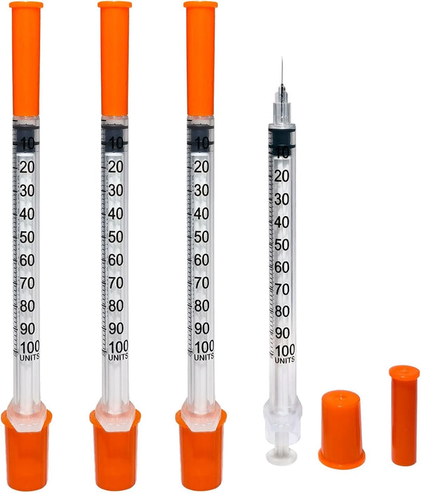 1ml Syringes with Needle, Individually Wrapped, 30G 5/16 Inch, Pack of 10
